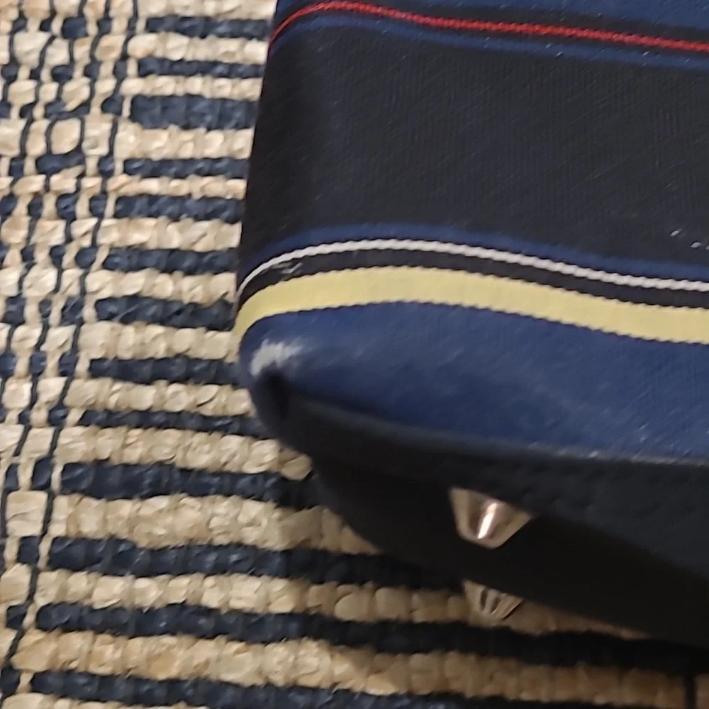 VINTAGE KATE SPADE NEW YORK RAINBOW STRIPE PURSE - Picture 6 of 9